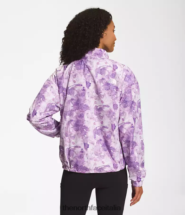 The North Face vestiario 460N8D1019 stampa colorante tonale fiore di cactus viola donne pullover adrenalina 2000