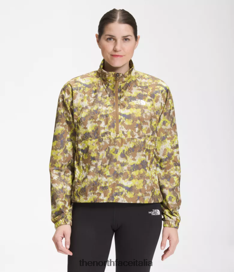 The North Face vestiario 460N8D1020 stampa camp puntinata marrone utilitario donne pullover adrenalina 2000