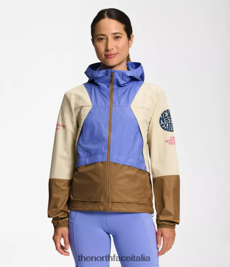 The North Face vestiario 460N8D316 ghiaia/pervinca intenso/marrone scuro donne giacca da trailwear con fischietto