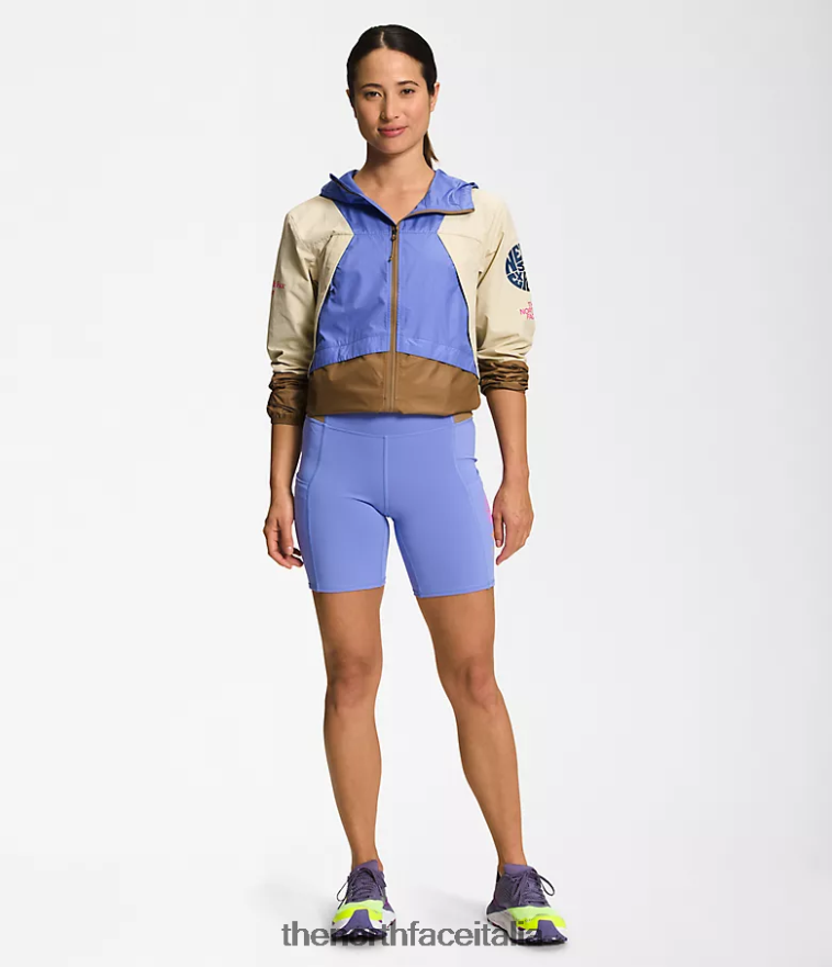 The North Face vestiario 460N8D316 ghiaia/pervinca intenso/marrone scuro donne giacca da trailwear con fischietto