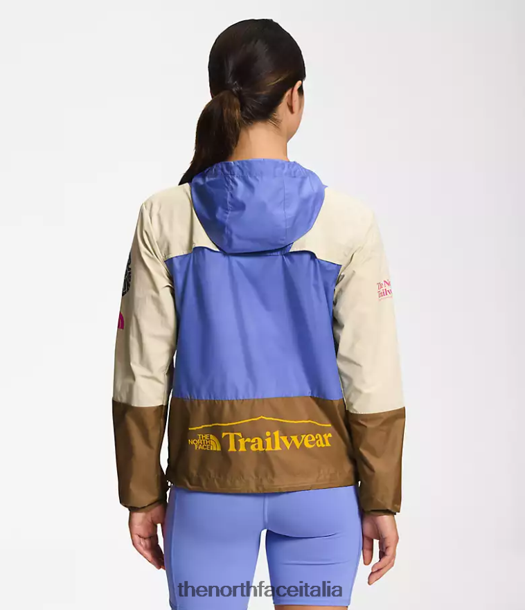 The North Face vestiario 460N8D316 ghiaia/pervinca intenso/marrone scuro donne giacca da trailwear con fischietto