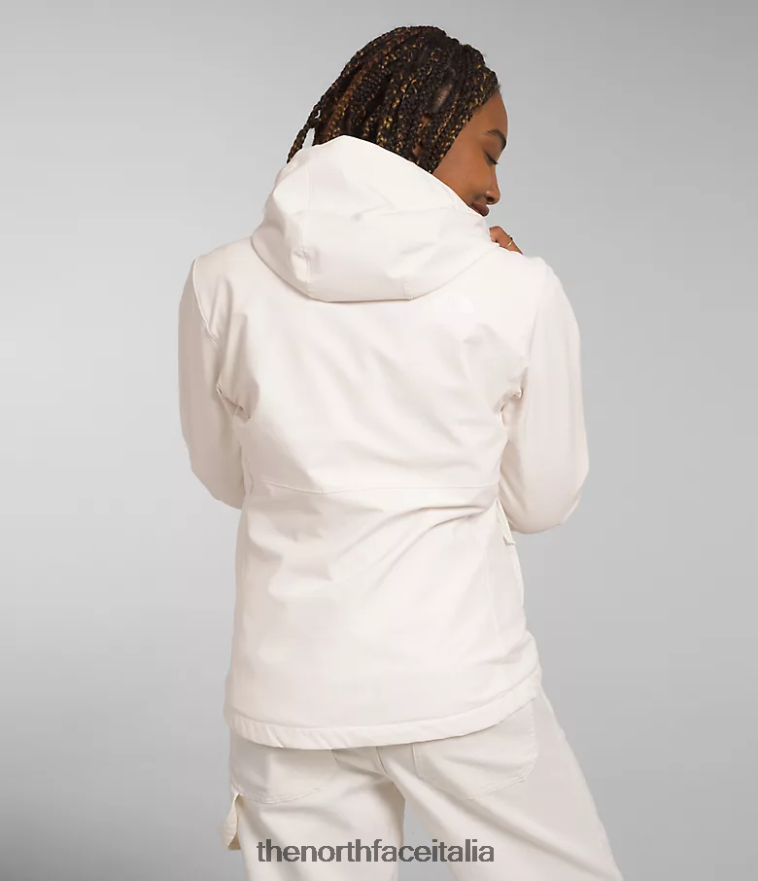 The North Face vestiario 460N8D330 gardenia bianca donne Felpa con cappuccio Shelbe Raschel