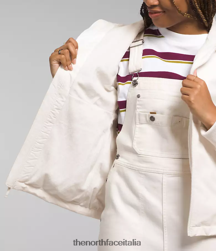 The North Face vestiario 460N8D330 gardenia bianca donne Felpa con cappuccio Shelbe Raschel