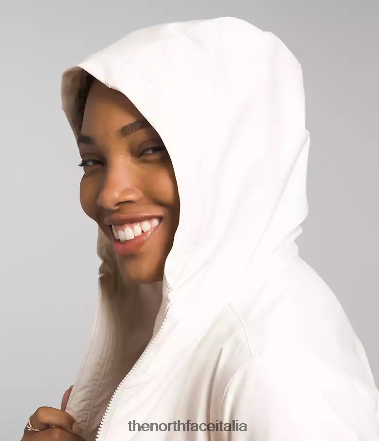 The North Face vestiario 460N8D330 gardenia bianca donne Felpa con cappuccio Shelbe Raschel