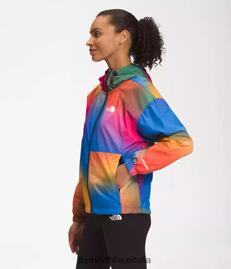 The North Face vestiario 460N8D675 stampa sfumata blu super sonica donne giacca hydrenaline lunghezza 2000-25''