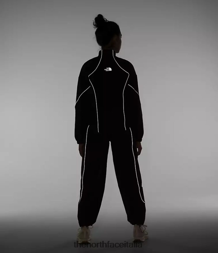 The North Face vestiario 460N8D733 grazie nero donne giacca a vento con profili in tek