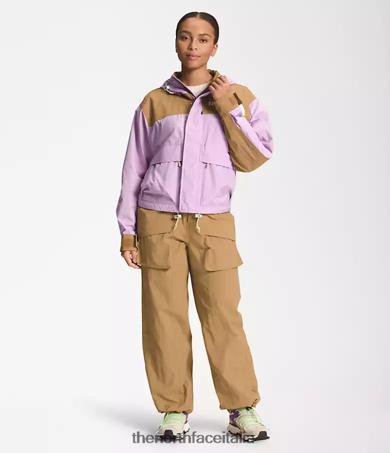 The North Face vestiario 460N8D940 lupino/marrone utile donne 86 giacca corta da montagna hi-tek low-fi