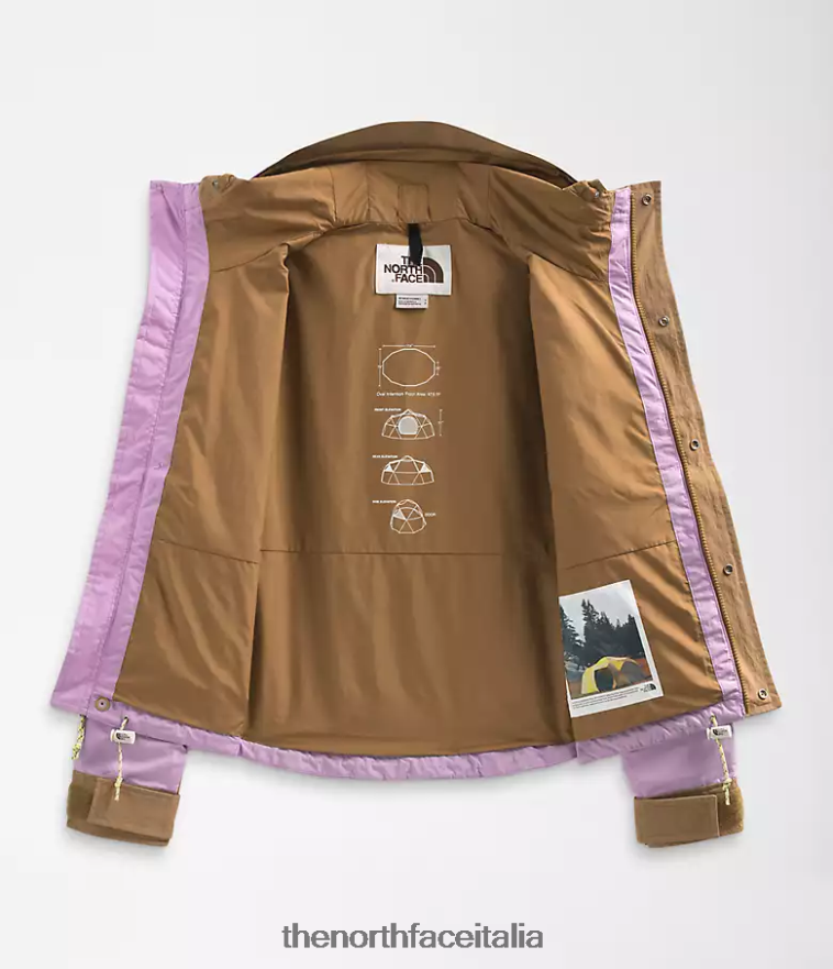 The North Face vestiario 460N8D940 lupino/marrone utile donne 86 giacca corta da montagna hi-tek low-fi