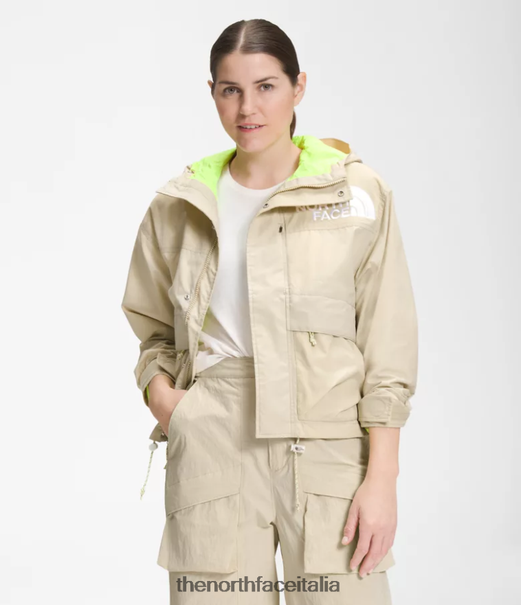 The North Face vestiario 460N8D941 ghiaia donne 86 giacca corta da montagna hi-tek low-fi