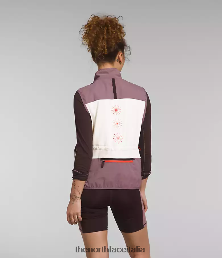 The North Face vestiario 460N8D1141 gardenia bianco/grigio fulvo donne gilet flash caldo invernale da trailwear