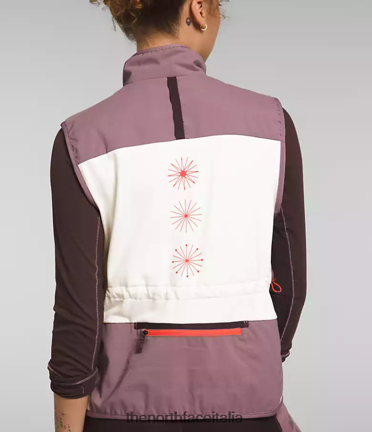The North Face vestiario 460N8D1141 gardenia bianco/grigio fulvo donne gilet flash caldo invernale da trailwear