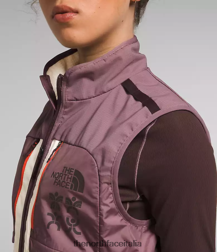 The North Face vestiario 460N8D1141 gardenia bianco/grigio fulvo donne gilet flash caldo invernale da trailwear