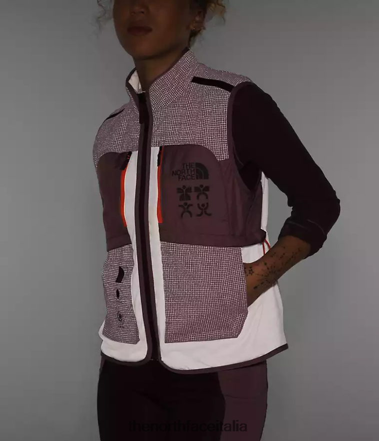 The North Face vestiario 460N8D1141 gardenia bianco/grigio fulvo donne gilet flash caldo invernale da trailwear