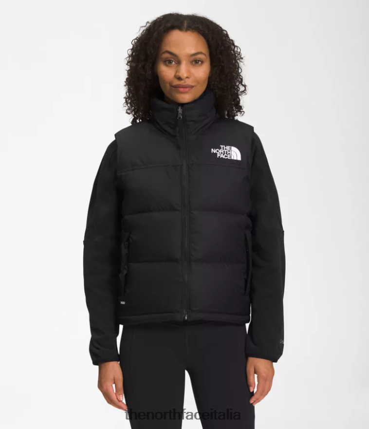 The North Face vestiario 460N8D429 tnf riciclato nero donne Gilet retrò nuptse del 1996