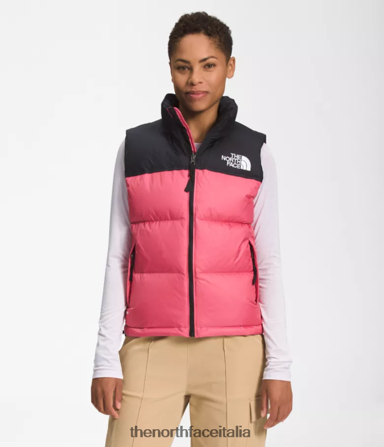 The North Face vestiario 460N8D430 rosa cosmo donne Gilet retrò nuptse del 1996