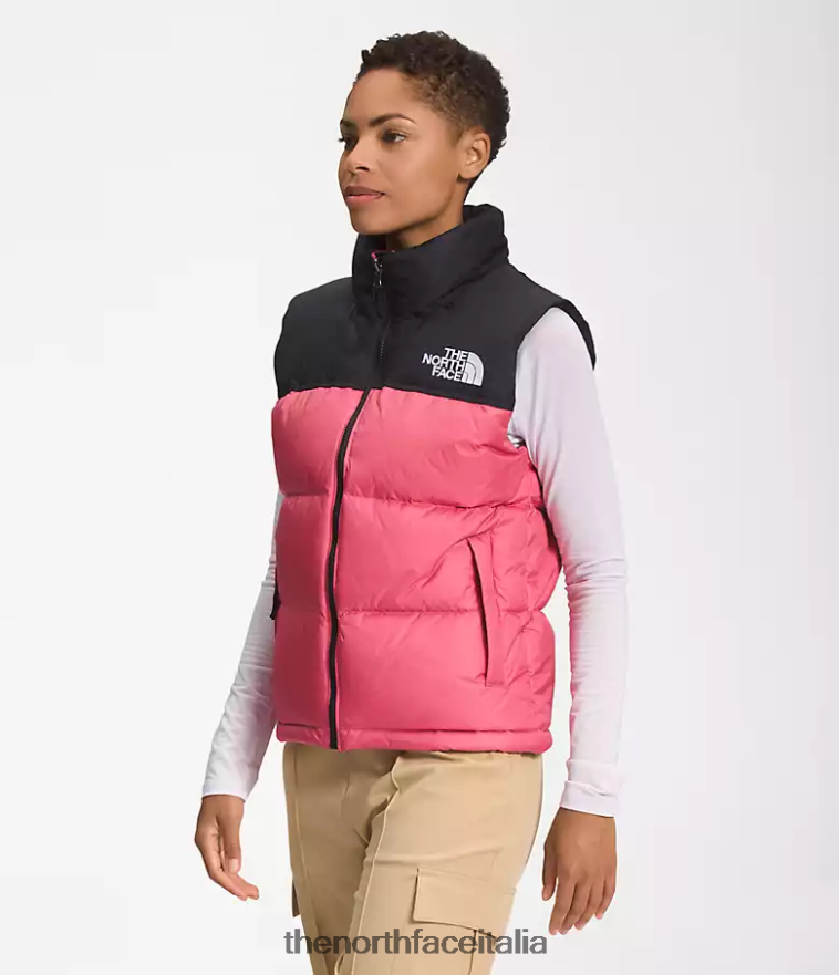 The North Face vestiario 460N8D430 rosa cosmo donne Gilet retrò nuptse del 1996