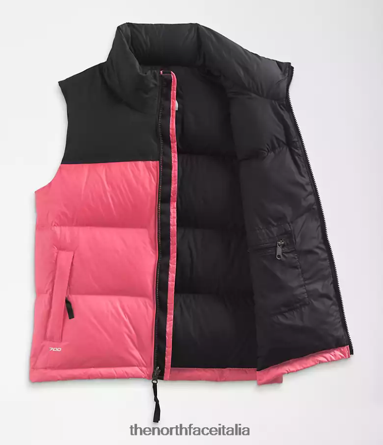 The North Face vestiario 460N8D430 rosa cosmo donne Gilet retrò nuptse del 1996
