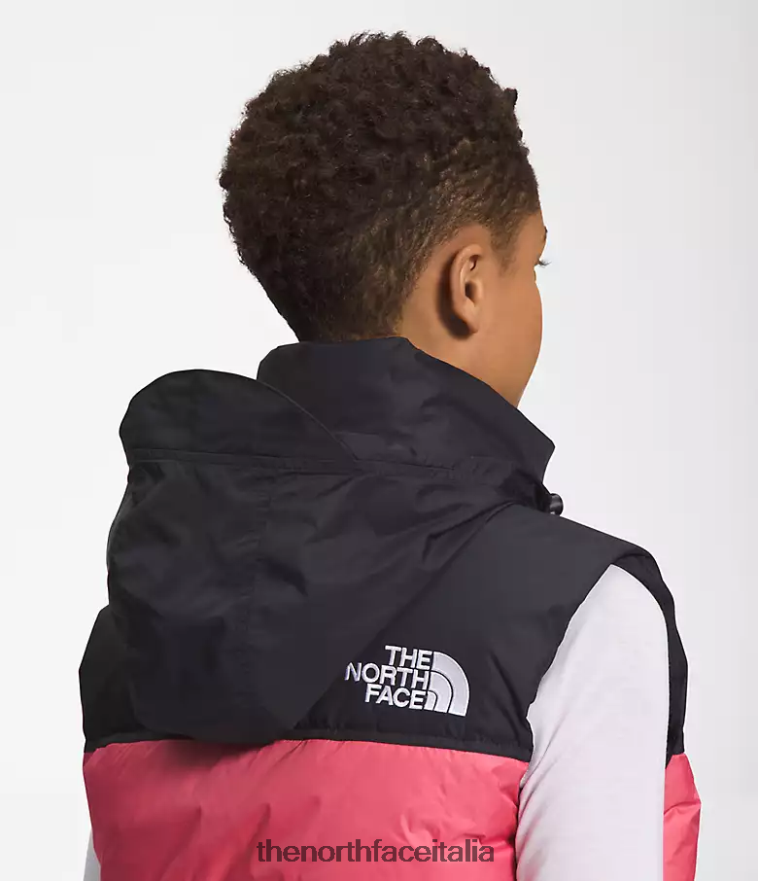 The North Face vestiario 460N8D430 rosa cosmo donne Gilet retrò nuptse del 1996