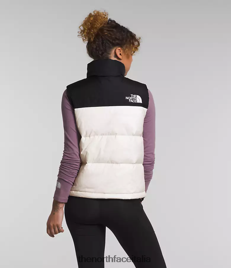 The North Face vestiario 460N8D431 gardenia bianco/tnf nero donne Gilet retrò nuptse del 1996