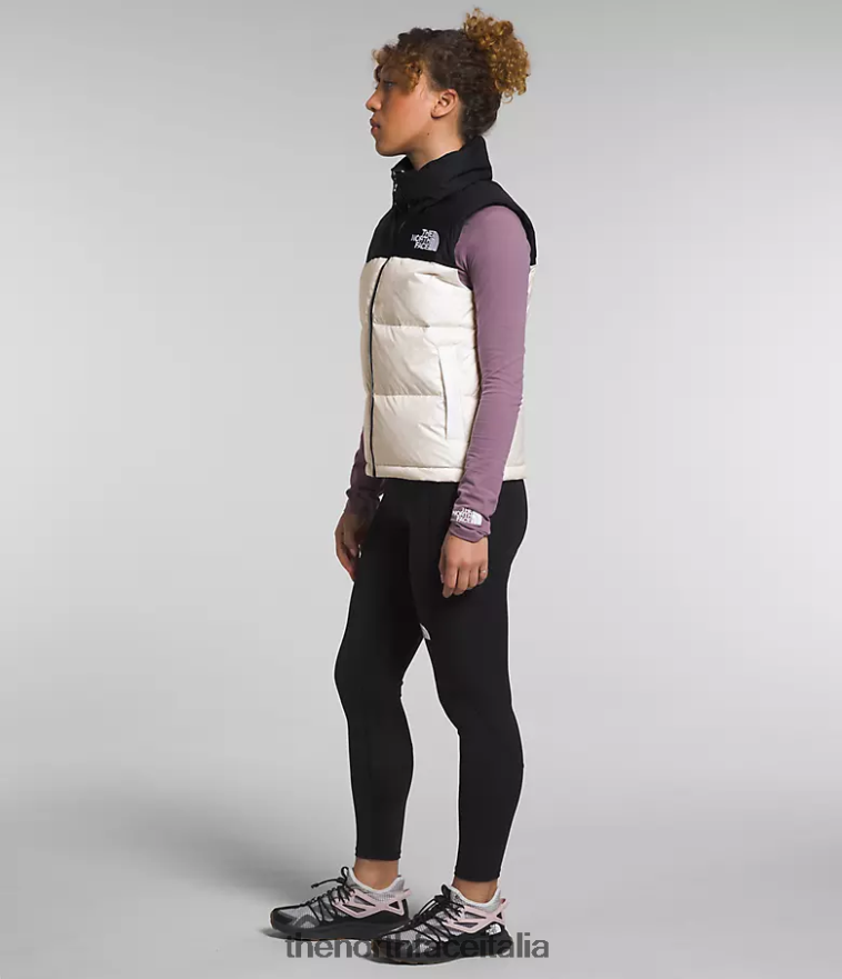 The North Face vestiario 460N8D431 gardenia bianco/tnf nero donne Gilet retrò nuptse del 1996