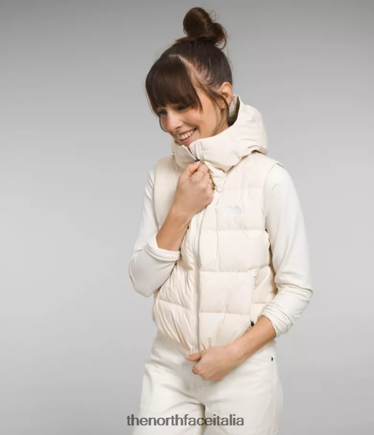 The North Face vestiario 460N8D841 gardenia bianca donne gilet in piumino idrenalite
