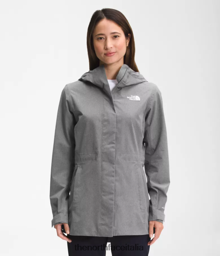 The North Face vestiario 460N8D1227 tnf grigio erica medio donne giacca antipioggia City Breeze
