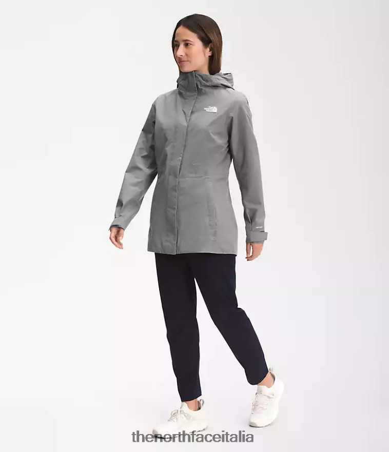 The North Face vestiario 460N8D1227 tnf grigio erica medio donne giacca antipioggia City Breeze