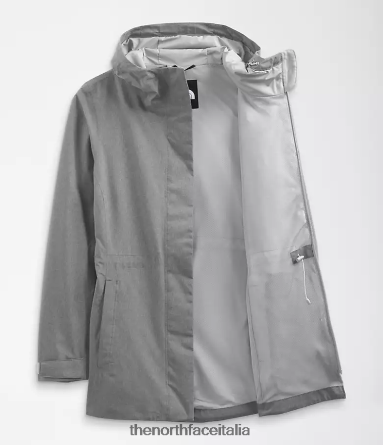 The North Face vestiario 460N8D1227 tnf grigio erica medio donne giacca antipioggia City Breeze