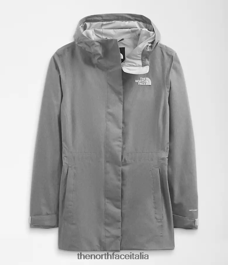 The North Face vestiario 460N8D1227 tnf grigio erica medio donne giacca antipioggia City Breeze