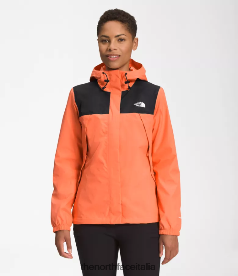 The North Face vestiario 460N8D1281 tnf nero/arancio corallo polveroso donne giacca antoriana