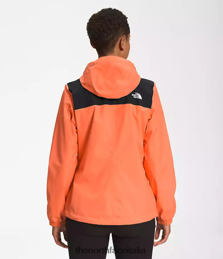 The North Face vestiario 460N8D1281 tnf nero/arancio corallo polveroso donne giacca antoriana
