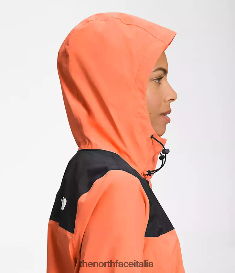 The North Face vestiario 460N8D1281 tnf nero/arancio corallo polveroso donne giacca antoriana