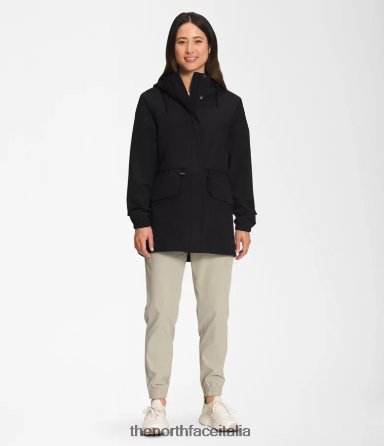 The North Face vestiario 460N8D1284 grazie nero donne Giacca antipioggia pratica M66