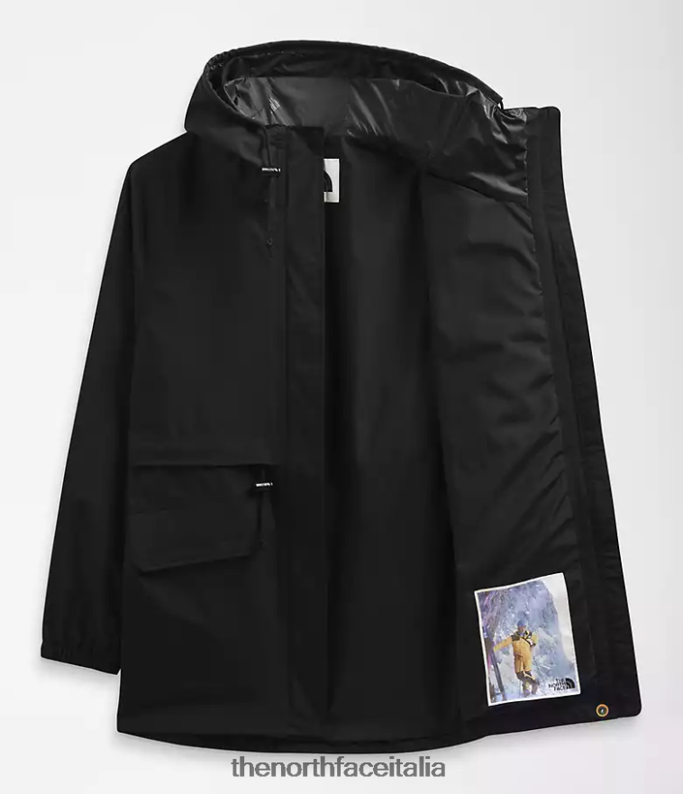 The North Face vestiario 460N8D1284 grazie nero donne Giacca antipioggia pratica M66