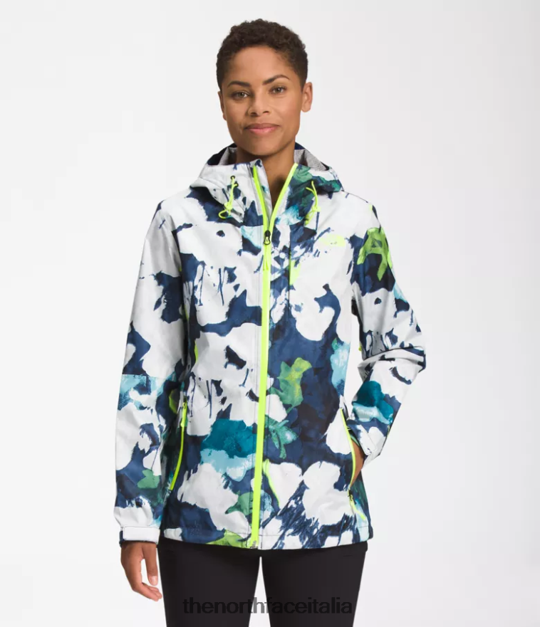The North Face vestiario 460N8D328 stampa floreale astratta blu navy smm donne giacca alta vista