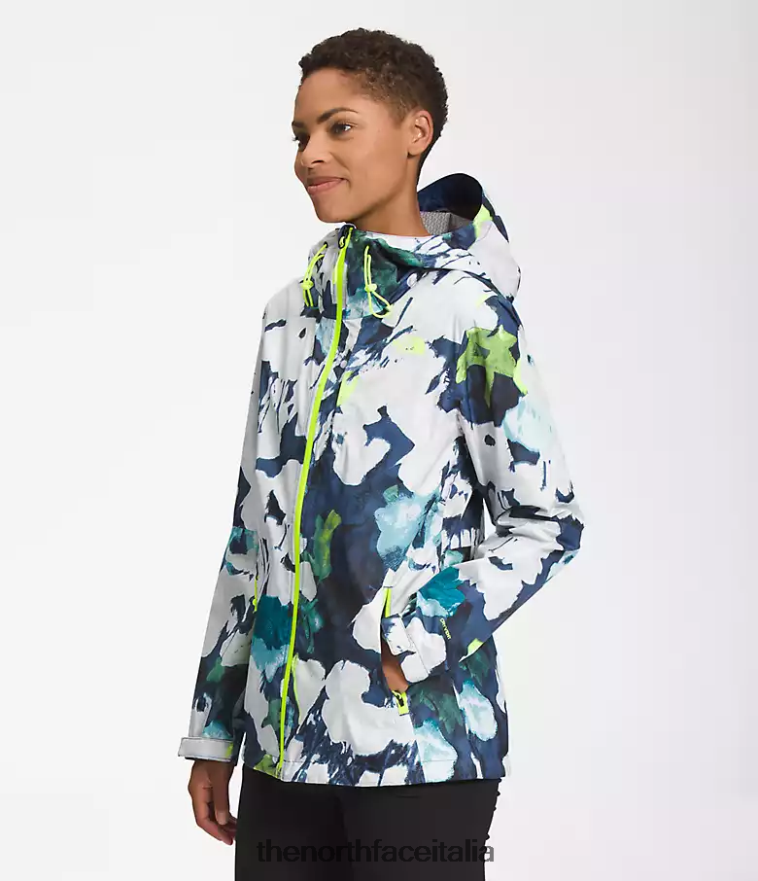The North Face vestiario 460N8D328 stampa floreale astratta blu navy smm donne giacca alta vista