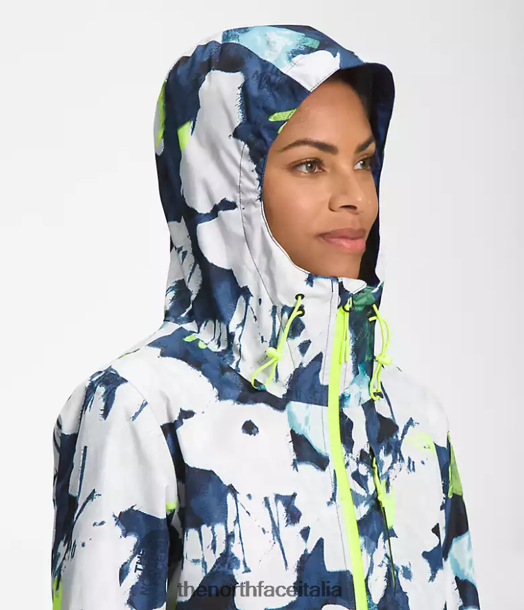 The North Face vestiario 460N8D328 stampa floreale astratta blu navy smm donne giacca alta vista