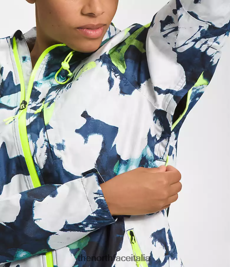 The North Face vestiario 460N8D328 stampa floreale astratta blu navy smm donne giacca alta vista