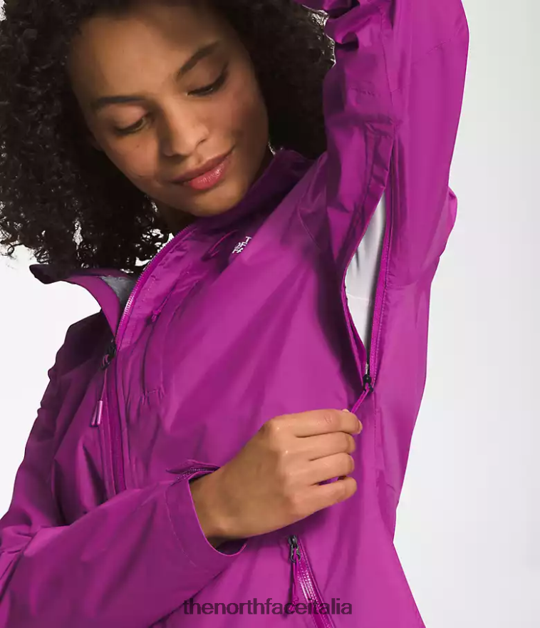 The North Face vestiario 460N8D329 fiore di cactus viola donne giacca alta vista