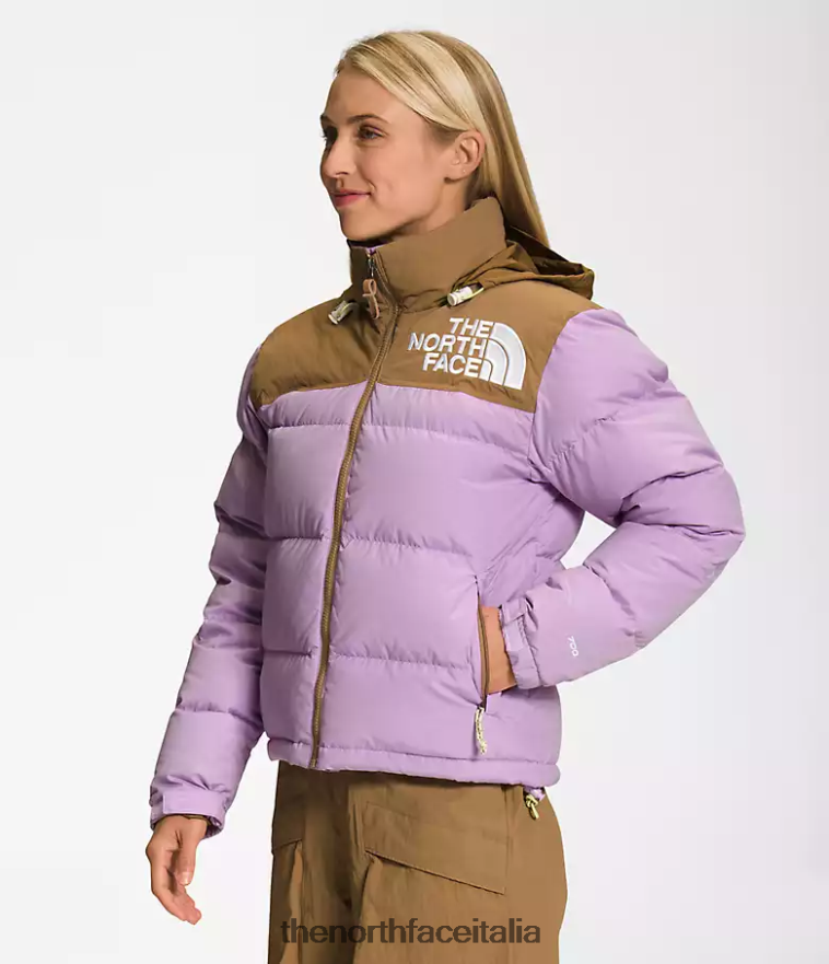 The North Face vestiario 460N8D1015 lupino/marrone utile donne 92 giacca low-fi hi-tek nuptse