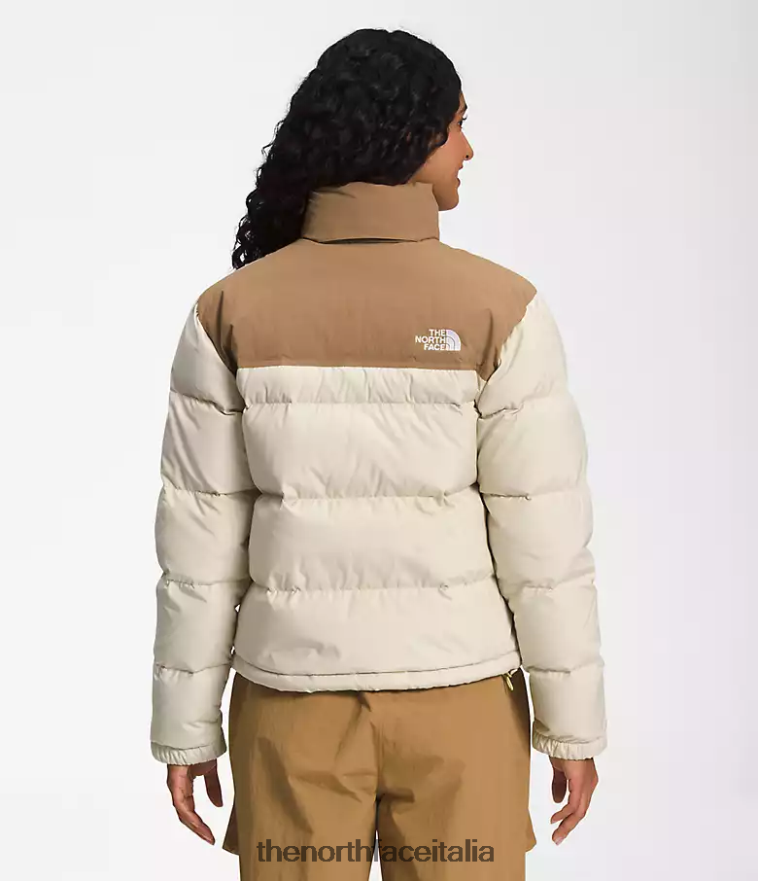 The North Face vestiario 460N8D1016 ghiaia/marrone pratico donne 92 giacca low-fi hi-tek nuptse