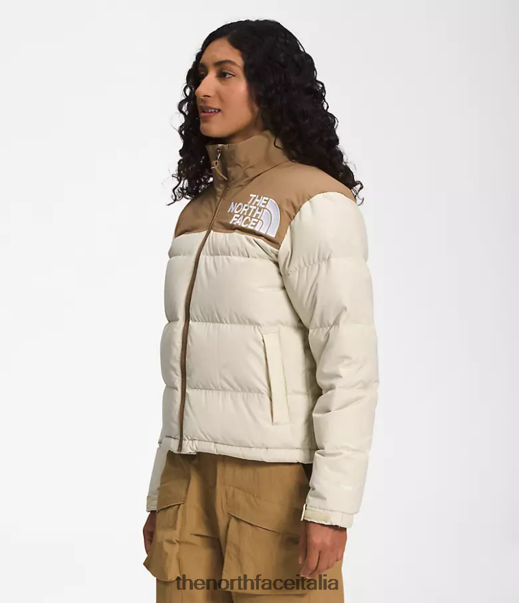 The North Face vestiario 460N8D1016 ghiaia/marrone pratico donne 92 giacca low-fi hi-tek nuptse