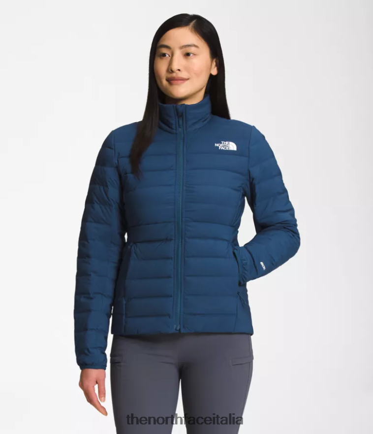 The North Face vestiario 460N8D1084 blu ombroso donne Piumino elasticizzato Belleview