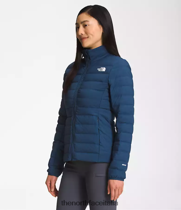 The North Face vestiario 460N8D1084 blu ombroso donne Piumino elasticizzato Belleview