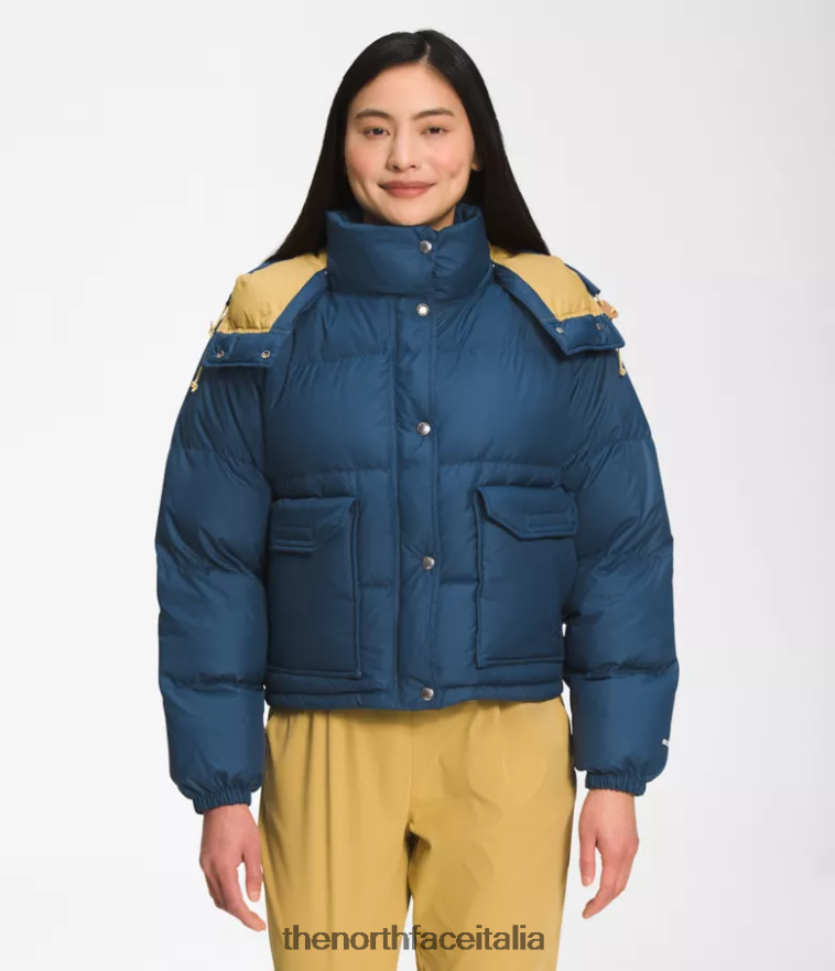 The North Face vestiario 460N8D237 blu ombroso donne Piumino corto 71 sierra