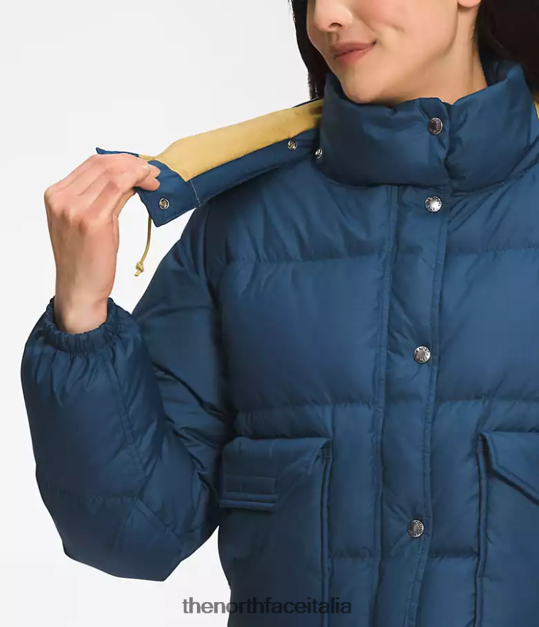 The North Face vestiario 460N8D237 blu ombroso donne Piumino corto 71 sierra