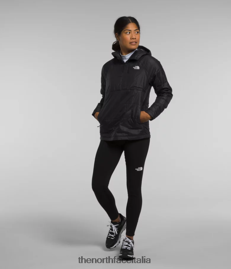 The North Face vestiario 460N8D504 grazie nero donne maglione con cerniera circaloft