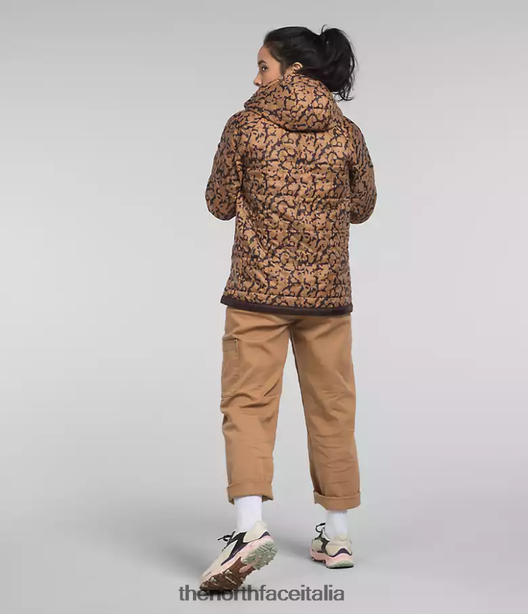 The North Face vestiario 460N8D506 stampa grafica colorante burro di mandorle donne maglione con cerniera circaloft