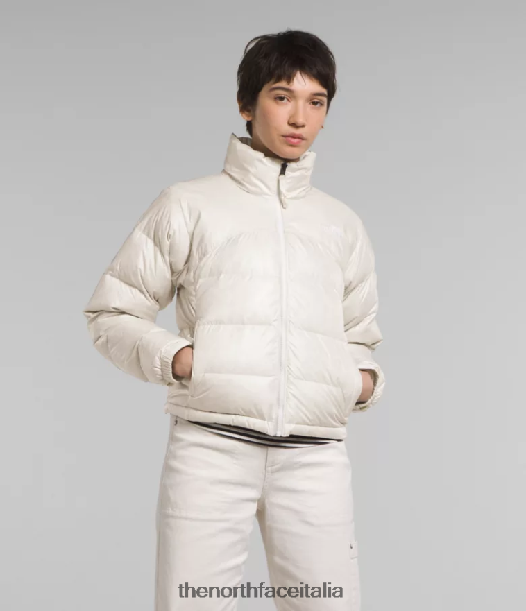 The North Face vestiario 460N8D802 gardenia bianca donne Giacca nuptse retrò del 2000