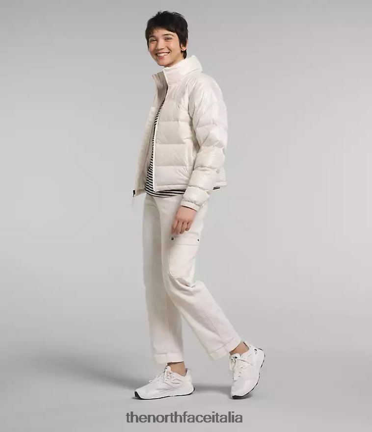 The North Face vestiario 460N8D802 gardenia bianca donne Giacca nuptse retrò del 2000